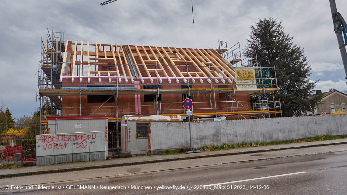 31.03.2023 - Baustelle zu einem Mehrfamilienhaus in der Niederalmstraße 16